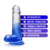 6 in. Dildo with Balls Blue 6 in. Dildo with Balls Blue