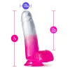 7 in. Realistic Dildo with Balls Fuchsia