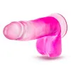 7 in. Realistic Dildo with Balls Fuchsia