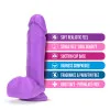 11 in. Dual Density Realistic Dildo with Balls Neon Purple