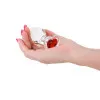 Anal Glass Butt Plug with Red Heart Gem Medium Anal Glass Butt Plug with Red Heart Gem Medium