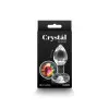 Anal Glass Butt Plug with Rainbow Gem Small Anal Glass Butt Plug with Rainbow Gem Small