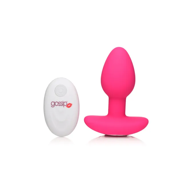 Anal Vibrating Butt Plug with Remote Magenta