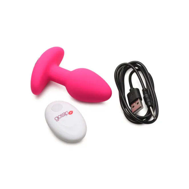 Anal Vibrating Butt Plug with Remote Magenta