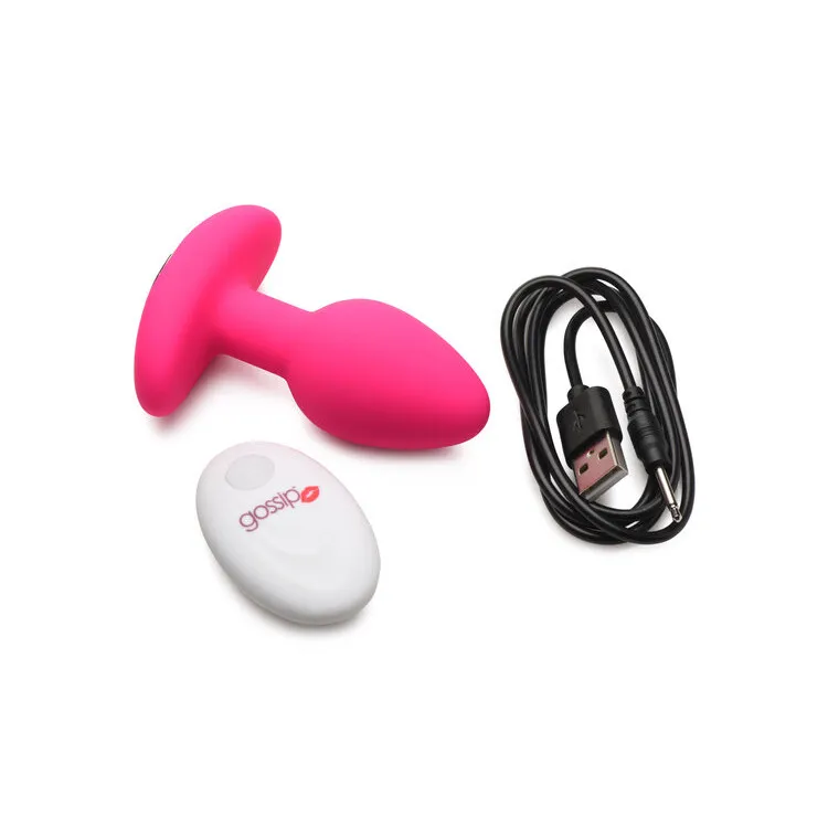Anal Vibrating Butt Plug with Remote Magenta Anal Vibrating Butt Plug with Remote Magenta