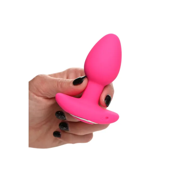 Anal Vibrating Butt Plug with Remote Magenta