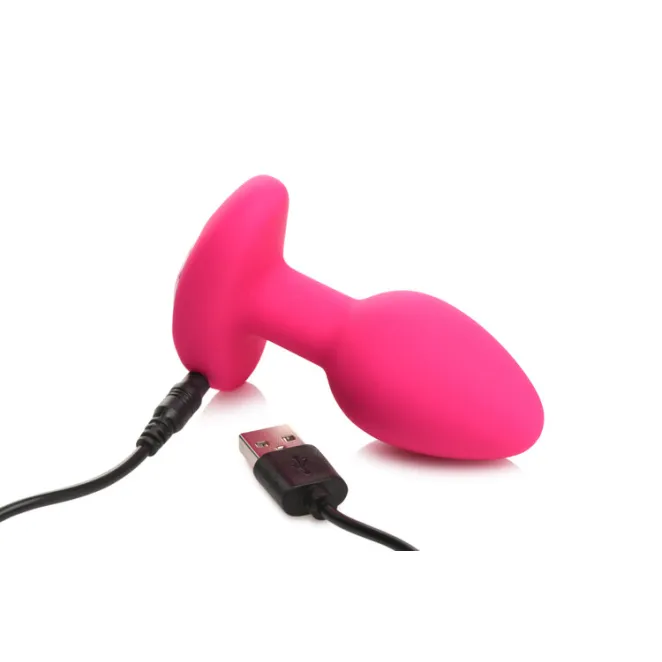 Anal Vibrating Butt Plug with Remote Magenta