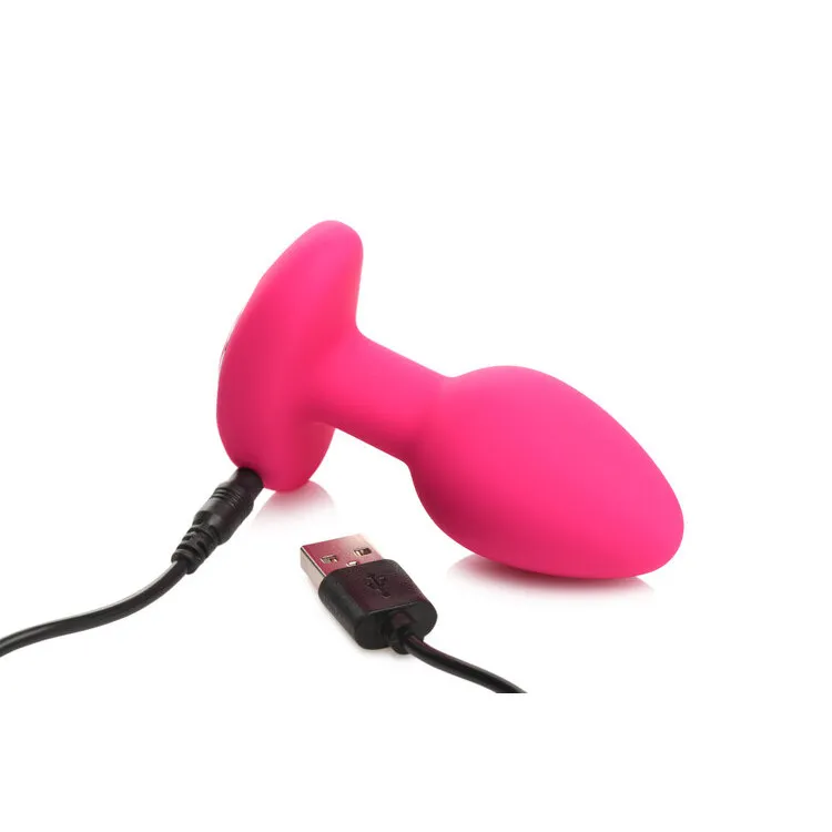 Anal Vibrating Butt Plug with Remote Magenta Anal Vibrating Butt Plug with Remote Magenta