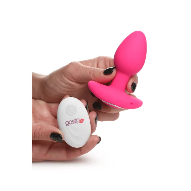 Anal Vibrating Butt Plug with Remote Magenta
