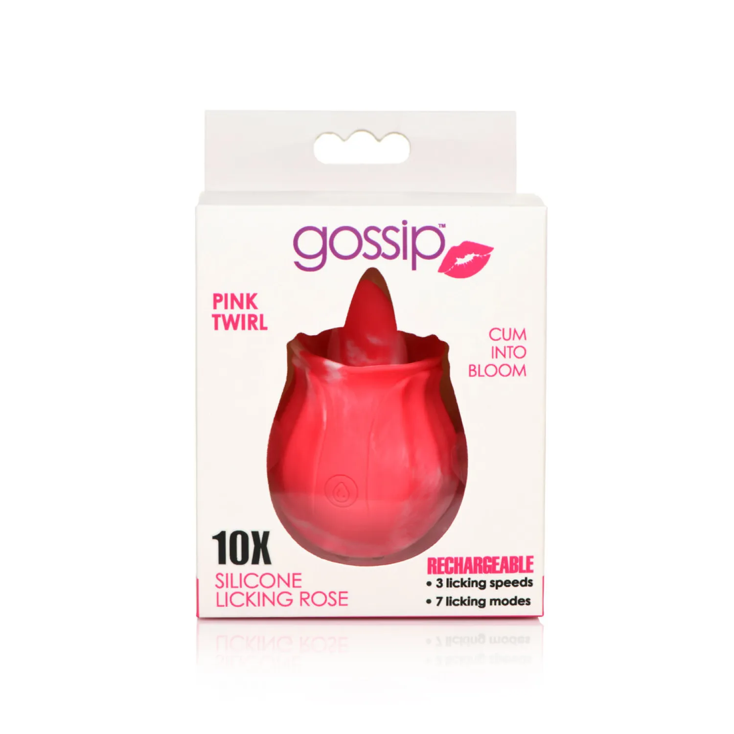 Rose Licking Clitoral Stimulator Pink Twirl