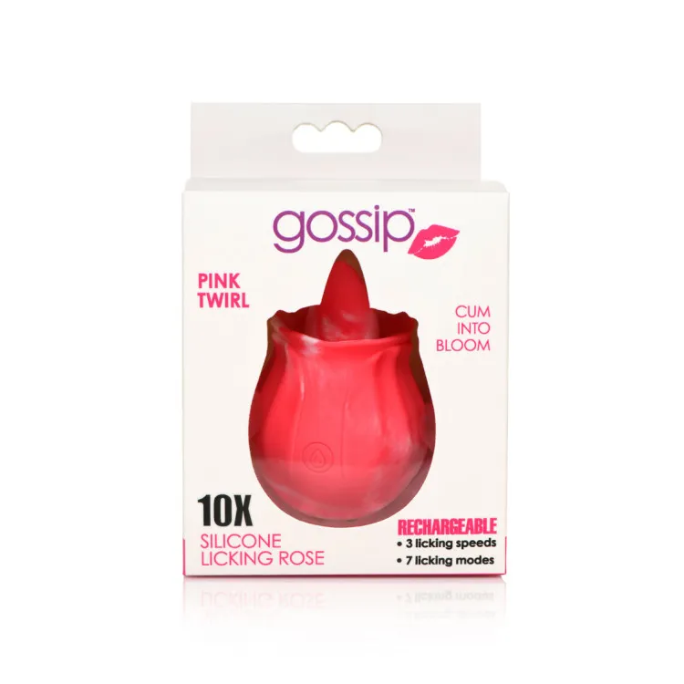 Rose Licking Clitoral Stimulator Pink Twirl