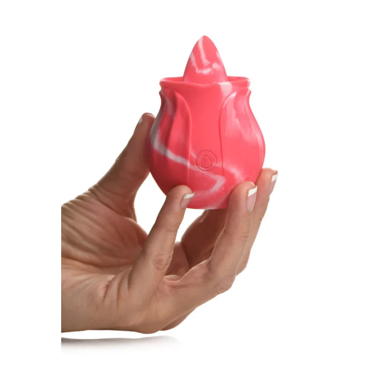 Rose Licking Clitoral Stimulator Pink Twirl