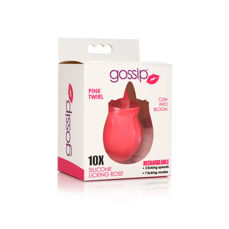 Rose Licking Clitoral Stimulator Pink Twirl