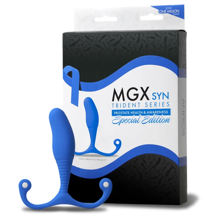 Aneros Trident Series MGX Syn Prostate Stimulator Blue Aneros Trident Series MGX Syn Prostate Stimulator Blue