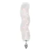 Anal Tail Foxy Light Up Faux Fur Butt Plug With Light White Anal Tail Foxy Light Up Faux Fur Butt Plug With Light White