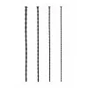 Ouch! Urethral Sounding Beginner Silicone Spiral Screw Plug Set Black 3 mm / 4 mm / 5 mm / 6 mm