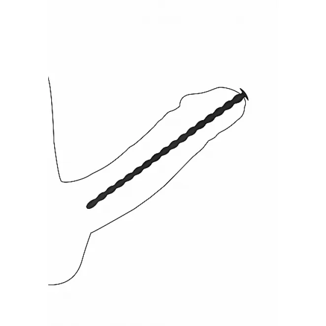 Ouch! Urethral Sounding Advanced Silicone Spiral Screw Plug Set Black 7 mm / 8 mm / 9 mm / 10 mm