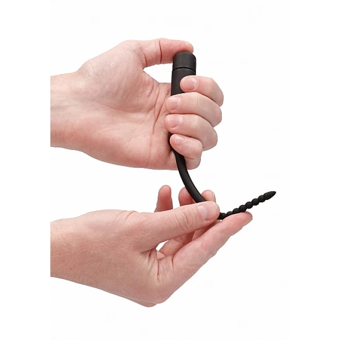 Ouch! Vibrating Silicone Urethral Sounding Stimulator with Beaded Tip