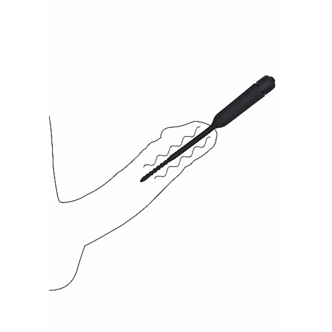 Ouch! Vibrating Silicone Urethral Sounding Stimulator with Beaded Tip