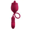 Thrusting Bullet & Flicking Tongue Rose Vibrator Thrusting Bullet & Flicking Tongue Rose Vibrator