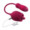 Thrusting Bullet & Flicking Tongue Rose Vibrator Thrusting Bullet & Flicking Tongue Rose Vibrator