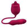 Thrusting Bullet & Flicking Tongue Rose Vibrator Thrusting Bullet & Flicking Tongue Rose Vibrator