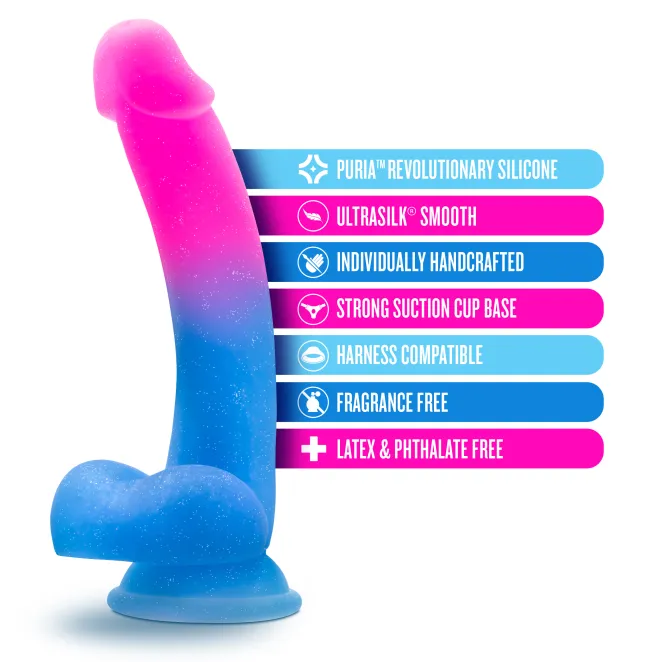 7.5 Inch Glitter Realistic Silicone Dildo