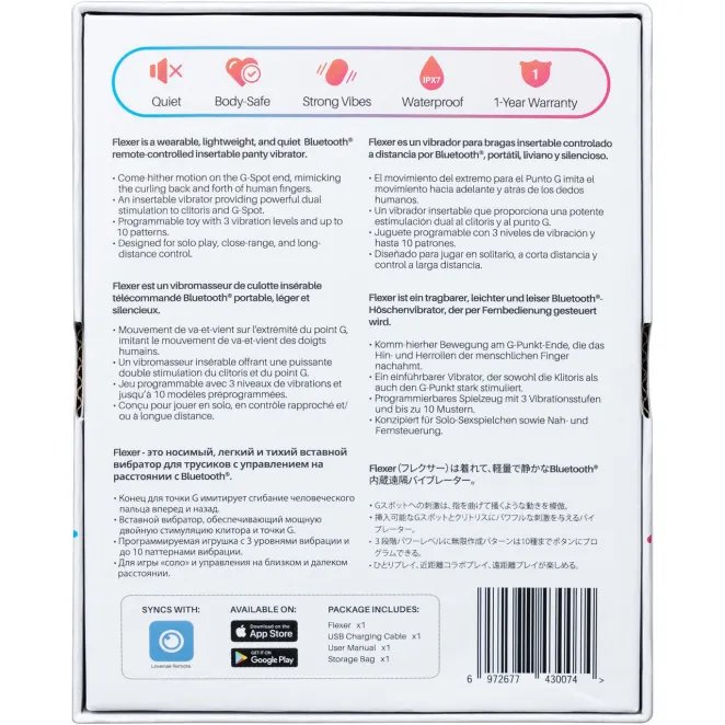 Lovense Flexer App Controlled Silicone Hands-Free Wearable Panty Vibrator