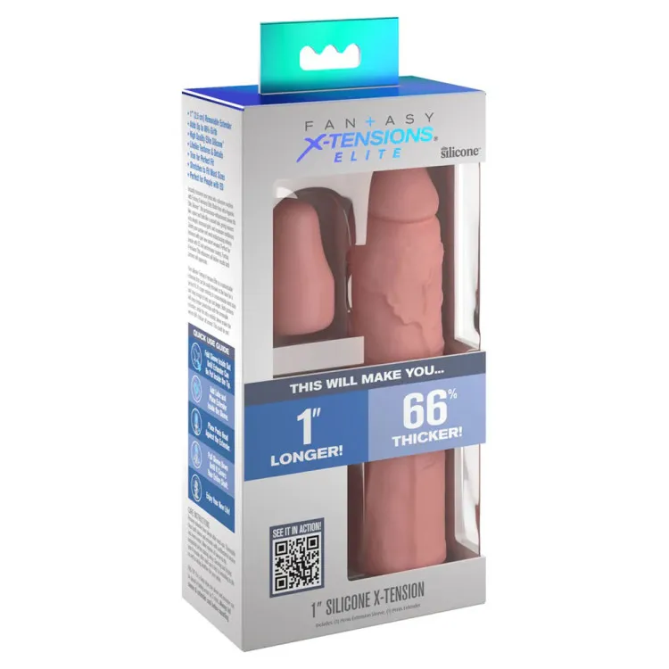 X-tensions Elite 7 in. Silicone Sleeve with 1 in. Extender Beige X-tensions Elite 7 in. Silicone Sleeve with 1 in. Extender Beige