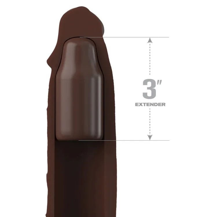 X-tensions Elite 9 in. Silicone Mega Extension Sleeve with 3 in. Extender Brown X-tensions Elite 9 in. Silicone Mega Extension Sleeve with 3 in. Extender Brown