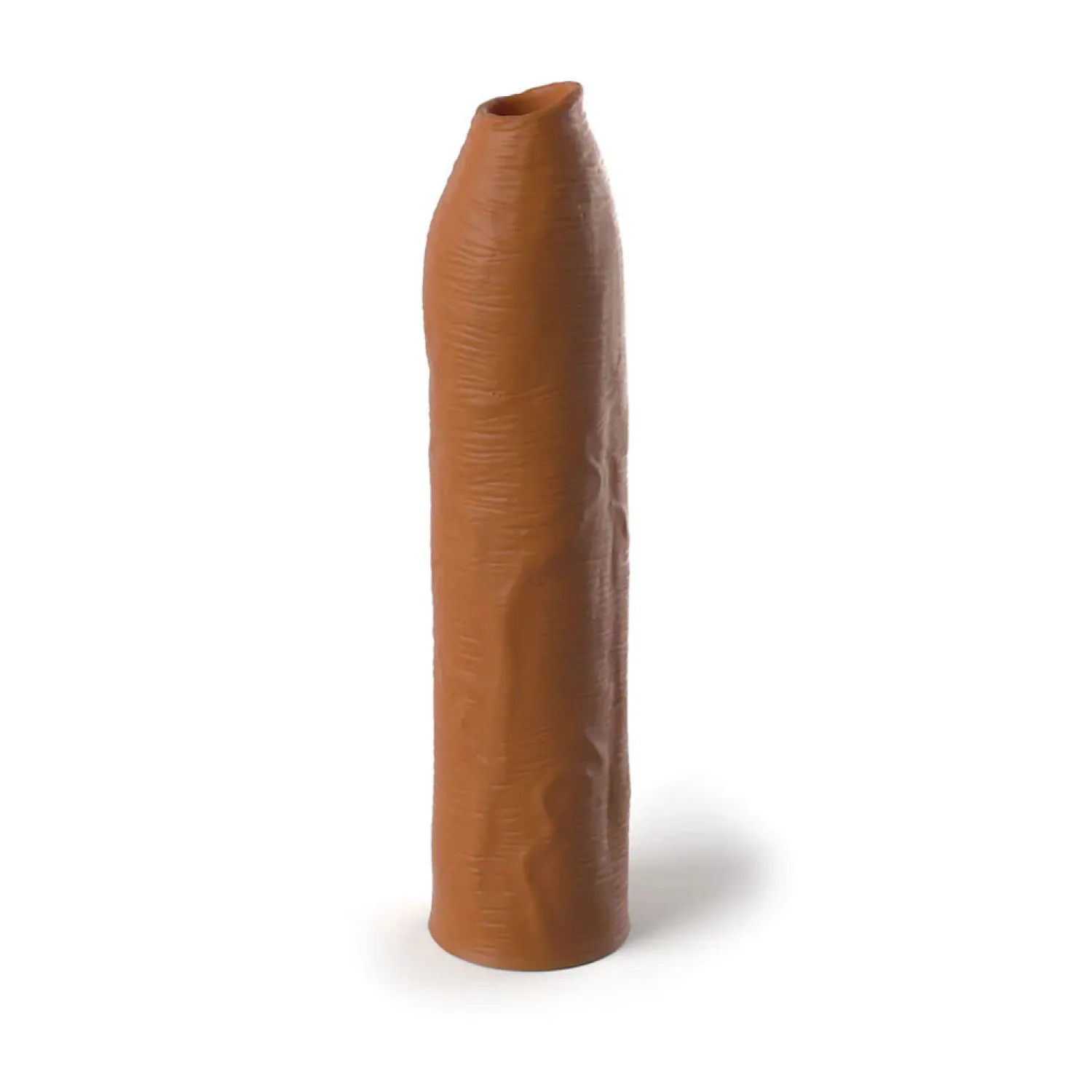 X-tensions Elite Uncut 7 in. Open-Ended Silicone Enhancement Sleeve Tan