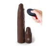 X-tensions Elite 9 in. Silicone Mega Extension Sleeve with Remote-Controlled 3 in. Vibrating Extender Brown X-tensions Elite 9 in. Silicone Mega Extension Sleeve with Remote-Controlled 3 in. Vibrating Extender Brown