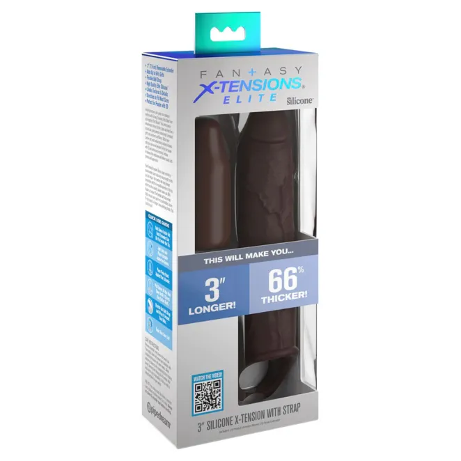 X-tensions Elite 7 in. Penis Extender with Strap Brown