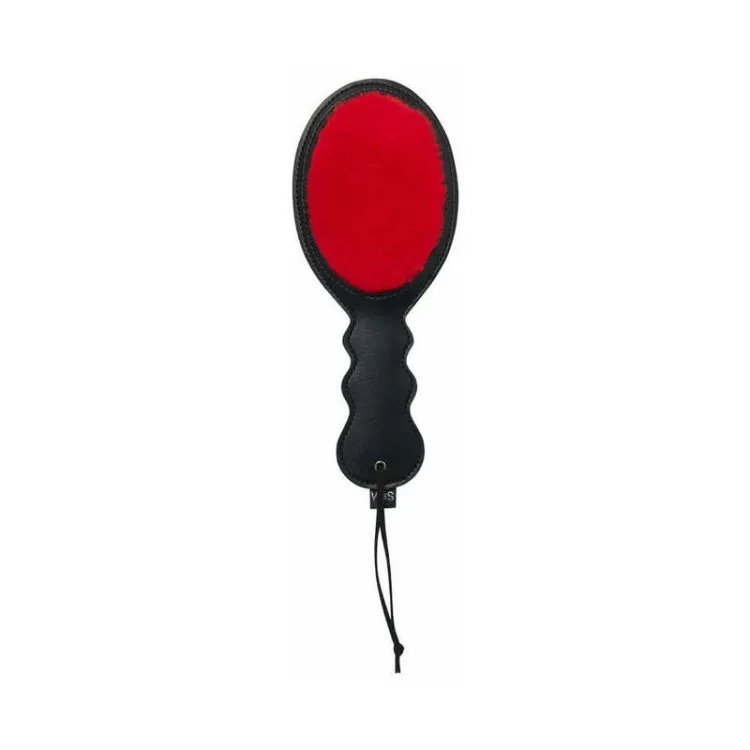Amor Dual-Sided Paddle Red Faux Fur & Faux Leather Amor Dual-Sided Paddle Red Faux Fur & Faux Leather