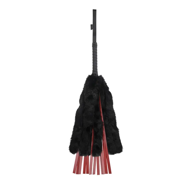 Faux Fur Flogger with Faux Leather Strands Faux Fur Flogger with Faux Leather Strands