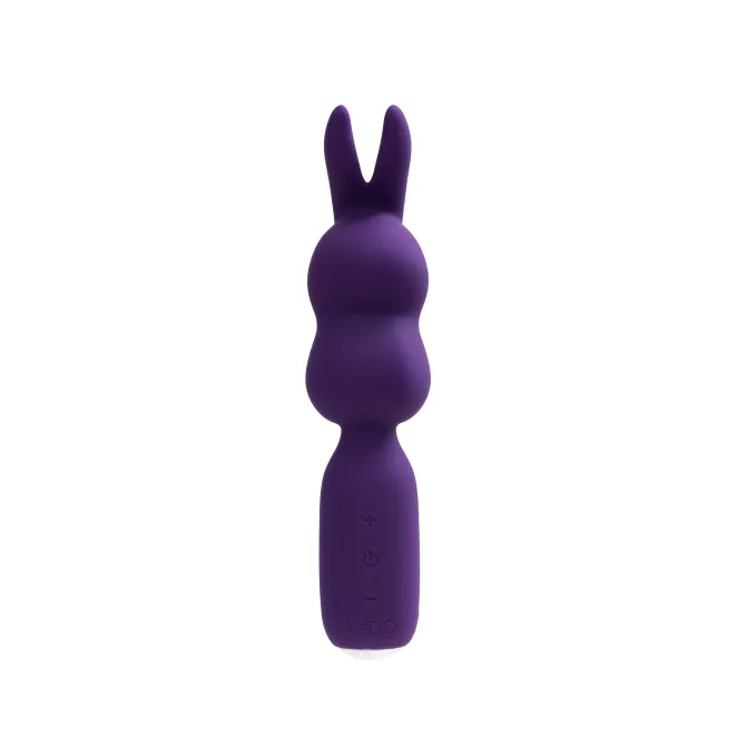 VeDO Hopper Bunny Silicone Mini Wand Vibrator Purple