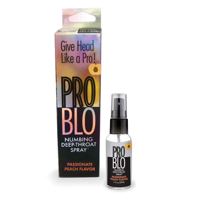 Pro Blo Numbing Deep Throat Spray Peach 1 oz. Pro Blo Numbing Deep Throat Spray Peach 1 oz.
