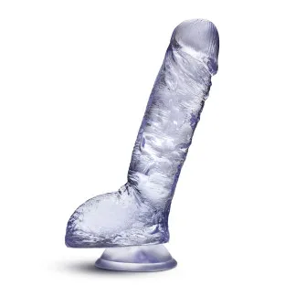 9 in. Realistic Dildo with Balls Clear