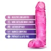 10.5 in. Realistic Dildo with Balls Pink 10.5 in. Realistic Dildo with Balls Pink