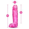 10.5 in. Realistic Dildo with Balls Pink 10.5 in. Realistic Dildo with Balls Pink