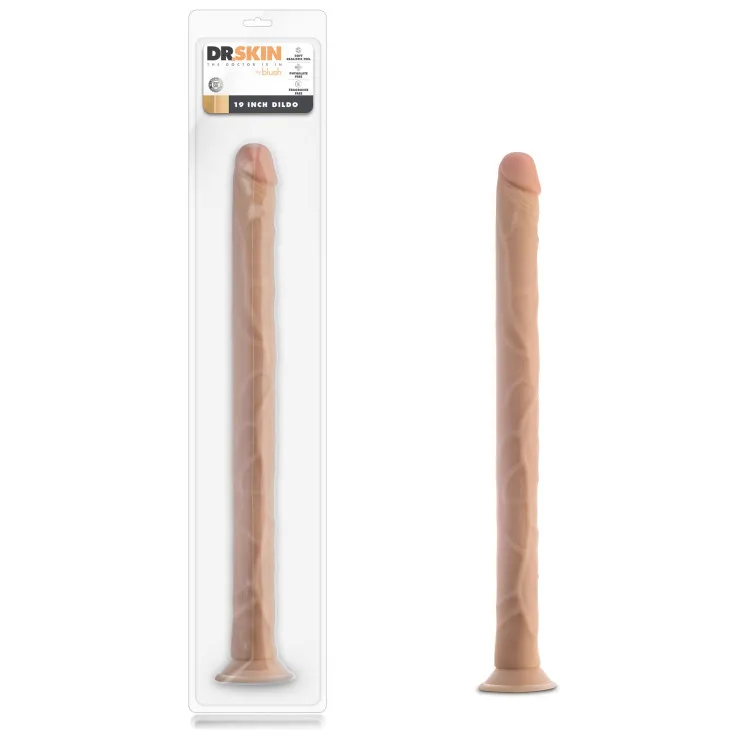 19 in. Realistic Dildo Beige 19 in. Realistic Dildo Beige