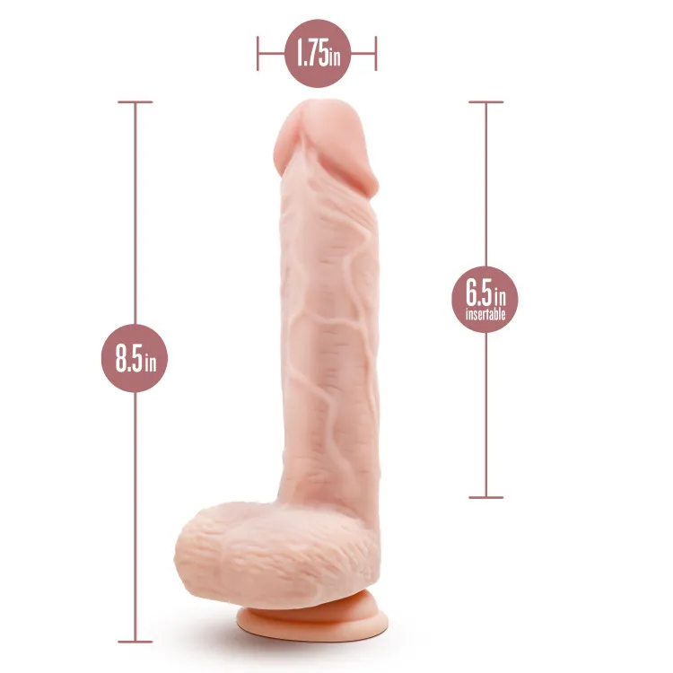 8.5 in. Realistic Gyrating & Vibrating Silicone Dildo with Remote Beige 8.5 in. Realistic Gyrating & Vibrating Silicone Dildo with Remote Beige