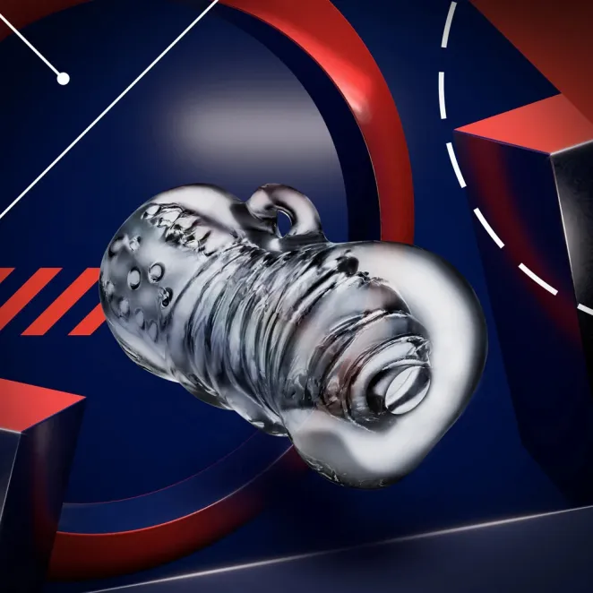 RIZE! Squeezy Ergonomic Stroker Clear