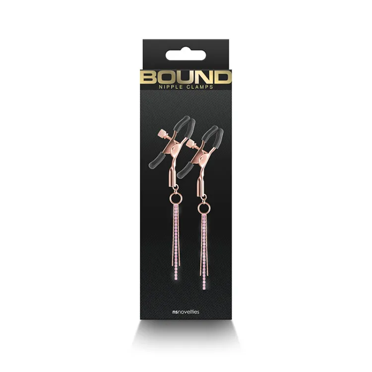Bound Nipple Clamps D3 Rose Gold Bound Nipple Clamps D3 Rose Gold
