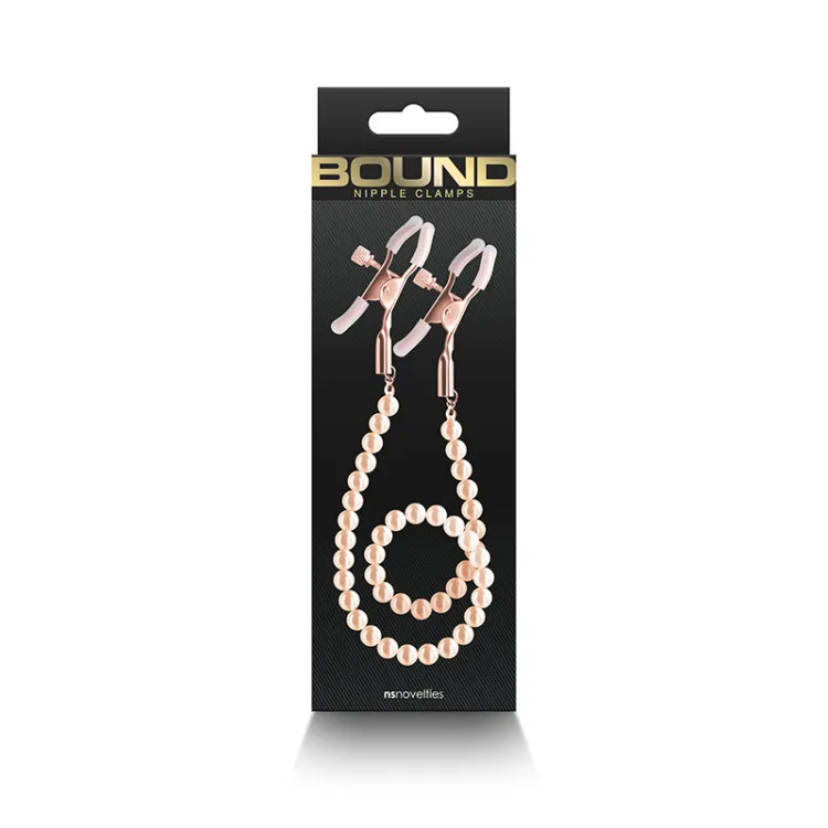 Bound Nipple Clamps DC1 Rose Gold Bound Nipple Clamps DC1 Rose Gold