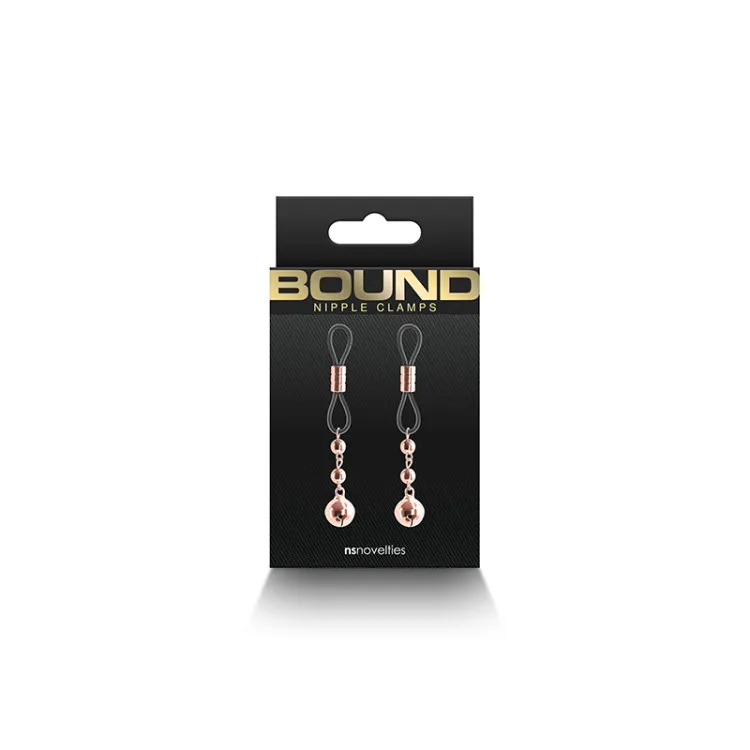 Bound Nipple Clamps D1 Rose Gold Bound Nipple Clamps D1 Rose Gold