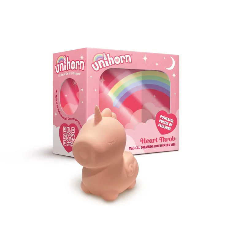 Unihorn Heart Throb Pulsing Vibrator Pink Unihorn Heart Throb Pulsing Vibrator Pink