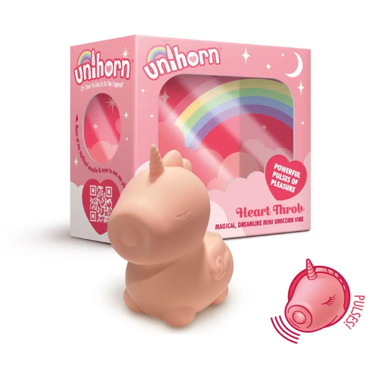 Unihorn Heart Throb Pulsing Vibrator Pink Unihorn Heart Throb Pulsing Vibrator Pink