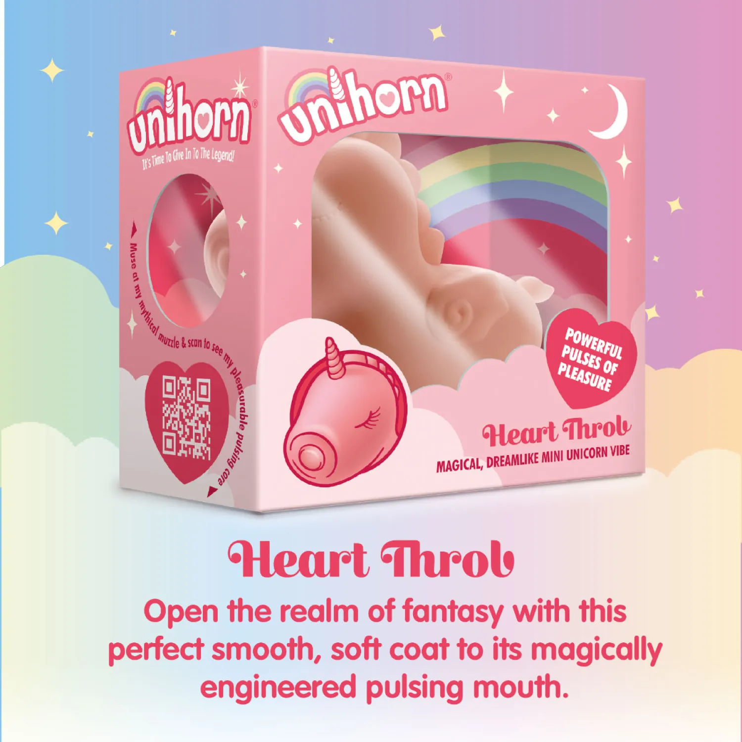 Unihorn Heart Throb Pulsing Vibrator Pink