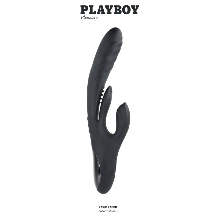 Playboy Rapid Rabbit Silicone Dual Stimulation Vibrator Playboy Rapid Rabbit Silicone Dual Stimulation Vibrator